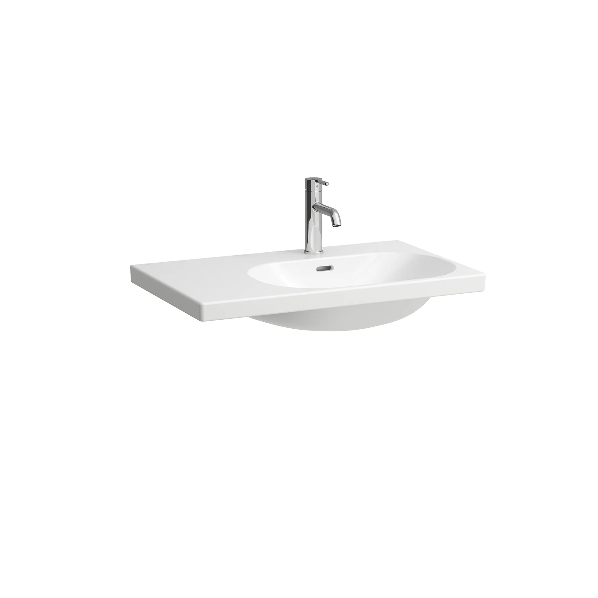 Waschtisch LUA 460x750x180 asymmetrisch Becken rechts 1 Hahnloch mit Überlauf weiß Waschtisch LUA 460x750x180 asymmetrisch Becken rechts 1 Hahnloch mit Überlauf weiß