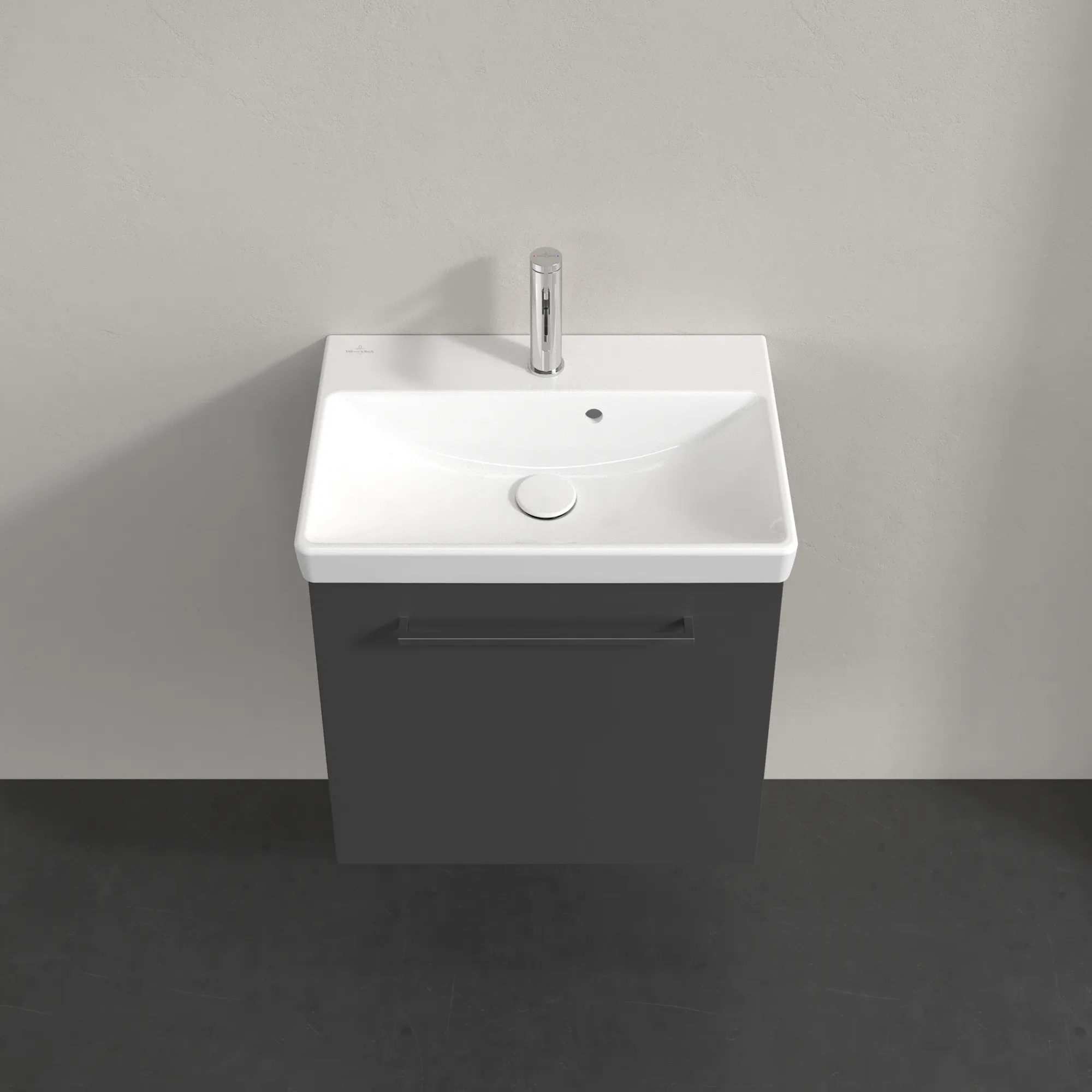 Villeroy & Boch Waschtischunterschrank mit Tür „Avento“ für Schrankwaschtisch 530 × 514 × 352 mm Graphite, Anschlag rechts, Soft Closing, 1 Tür Villeroy & Boch Waschtischunterschrank mit Tür „Avento“ für Schrankwaschtisch 530 × 514 × 352 mm Graphite, Anschlag rechts, Soft Closing, 1 Tür