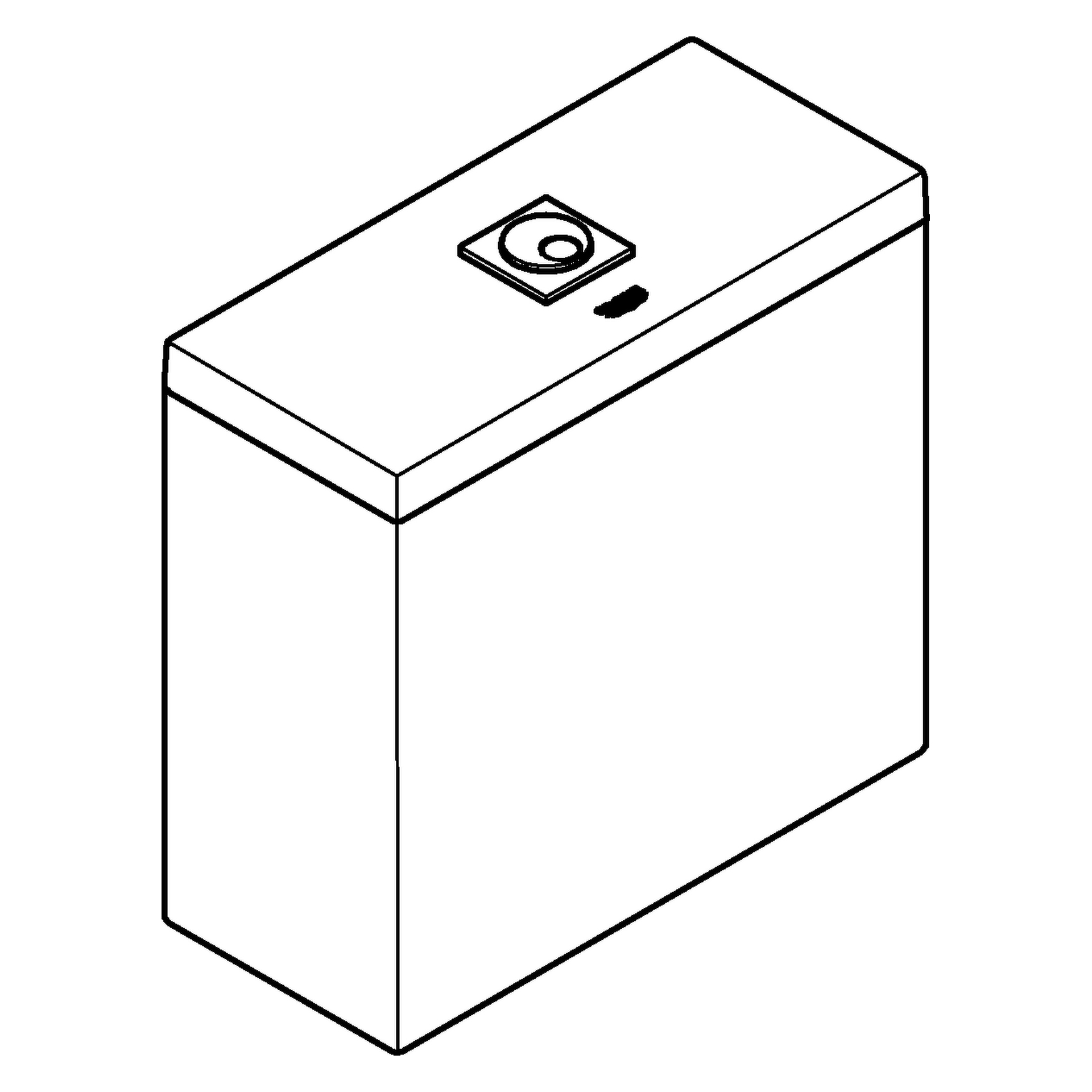 GROHE Aufsatzspülkasten Cube Keramik 39490, Anschluss von unten, aus Sanitärkeramik, alpinweiß