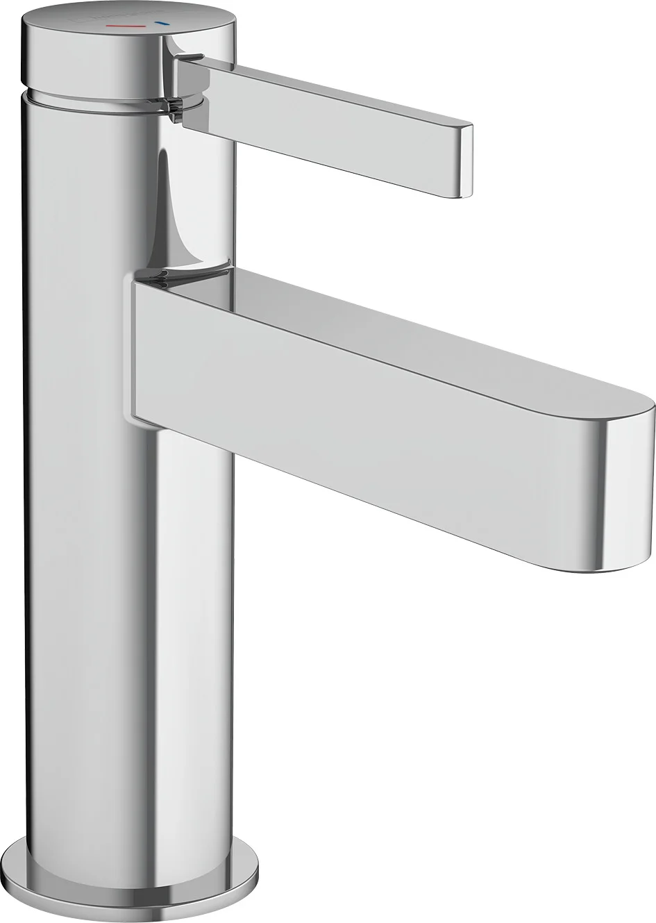 Hansgrohe Finoris Einhebel-Waschtischmischer 100 CoolStart mit Push-Open Ablaufgarnitur, Chrom, Ausladung 126 mm, Auslaufhöhe 92 mm