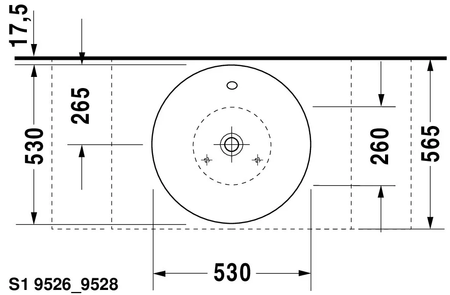 Aufsatzwaschtisch „Starck 1“, mit Überlauf