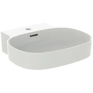 Waschbecken „Linda-X“ 50 × 48 × 13,5 cm, Hahnlochposition mittig in Seidenweiß Waschbecken „Linda-X“ 50 × 48 × 13,5 cm, Hahnlochposition mittig in Seidenweiß