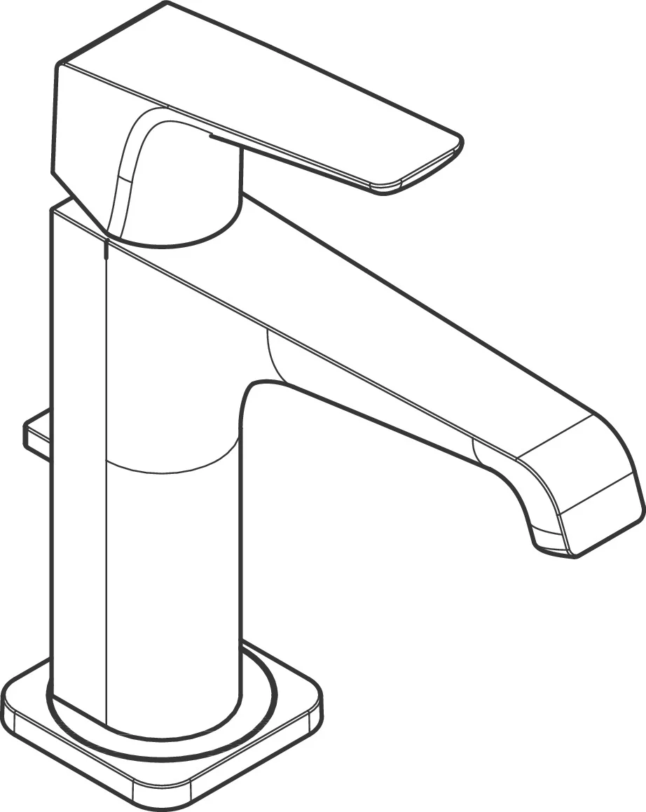 Hansgrohe AXOR Citterio E Einhebel-Waschtischmischer 130, Hebelgriff Chrom, Ausladung 143 mm, Auslaufhöhe 126 mm