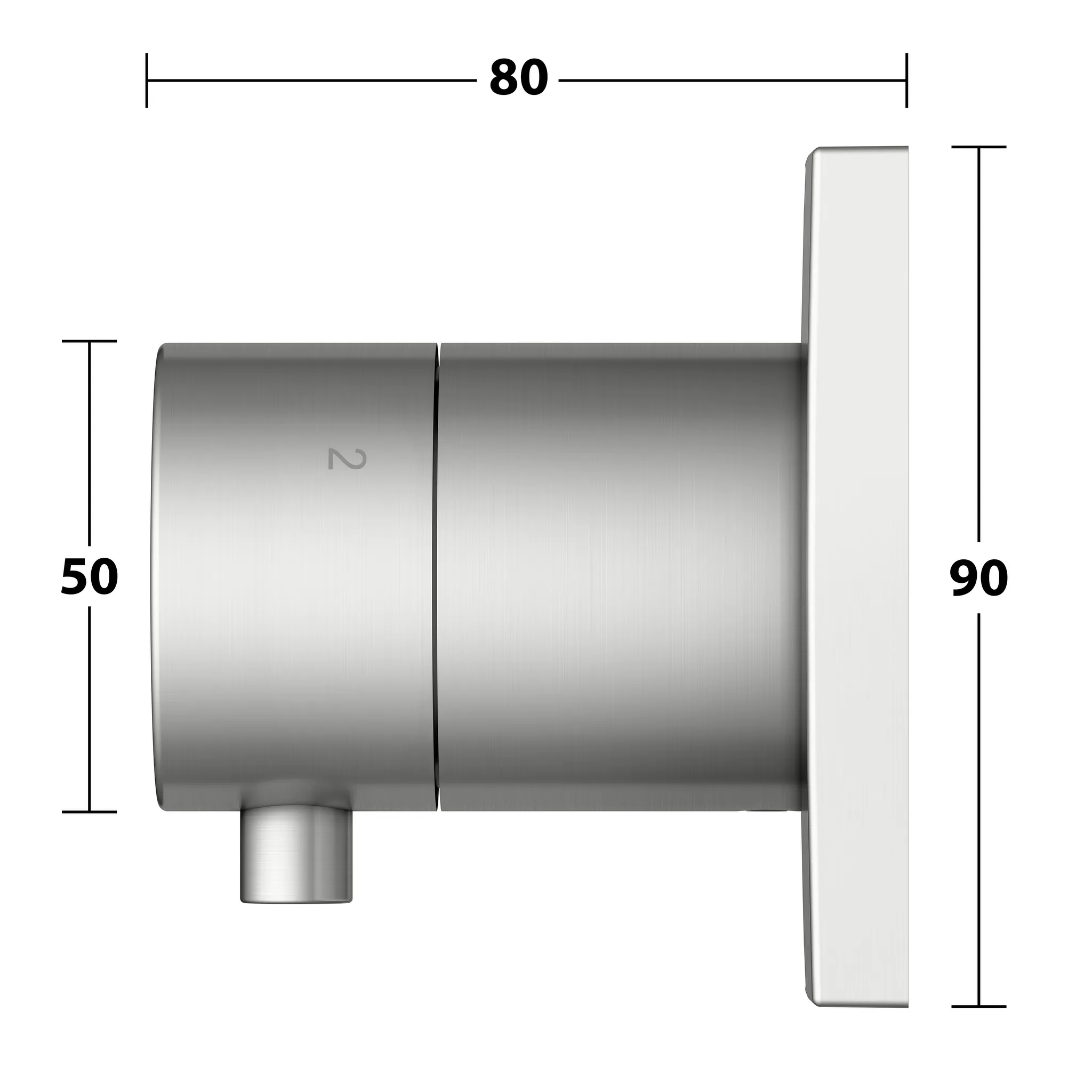 KEUCO IXMO Ab- und Umstellventil Unterputz für 3 Verbraucher IXMO Comfort, eckig Edelstahl-finish