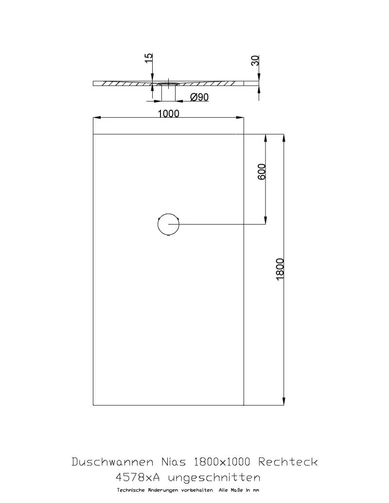 Hoesch Nias Duschwanne Mineralguss Solique, strukturierte Oberfläche, Weiß, 1800x1000x35 Hoesch Nias Duschwanne Mineralguss Solique, strukturierte Oberfläche, Weiß, 1800x1000x35