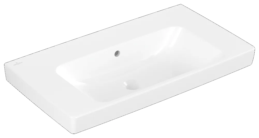 Villeroy & Boch Waschbecken „Architectura“ 800 × 455 × 165 mm, ohne Hahnlochbohrung, für Becken mittig