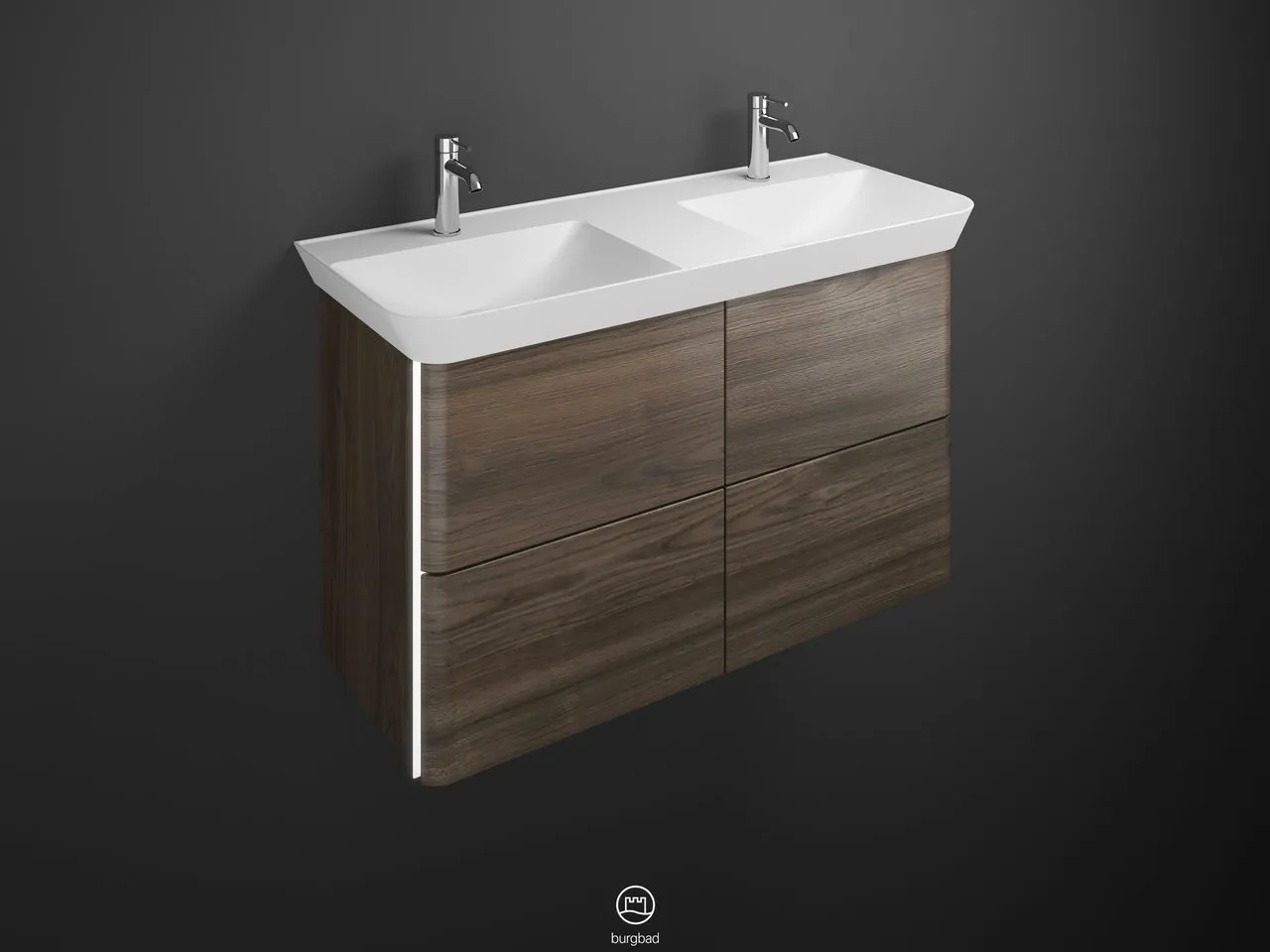 burgbad Iveo Migu-Waschtisch+WTU (SFFY120), Mineralguss, 492x1200x721 burgbad Iveo Migu-Waschtisch+WTU (SFFY120), Mineralguss, 492x1200x721