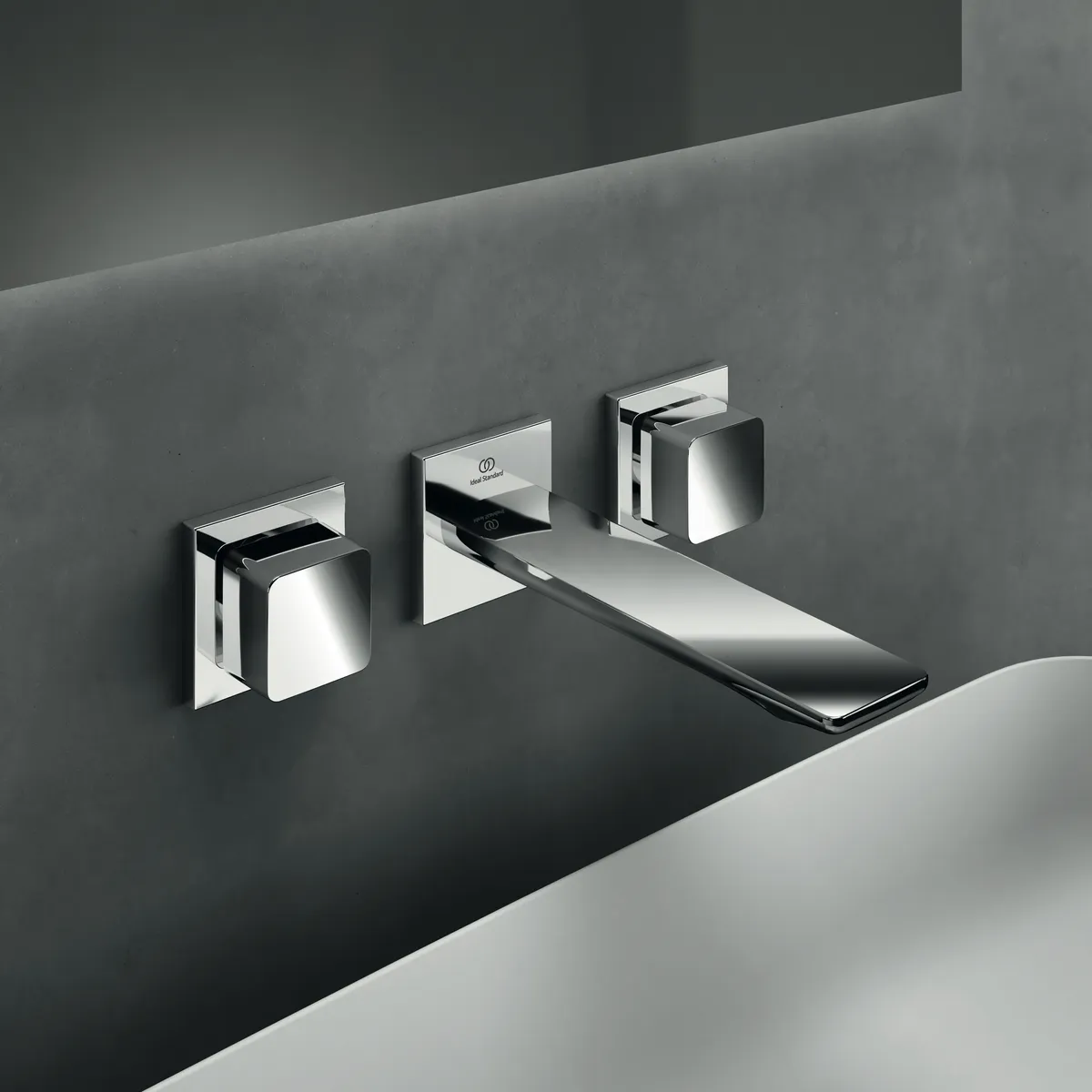 Ideal Standard Wand-Waschtischarmatur Conca Armaturen CONCA Atelier Collections A7445AA, eckige Rosetten, Ausladung 180mm, Chrom Ideal Standard Wand-Waschtischarmatur Conca Armaturen CONCA Atelier Collections A7445AA, eckige Rosetten, Ausladung 180mm, Chrom