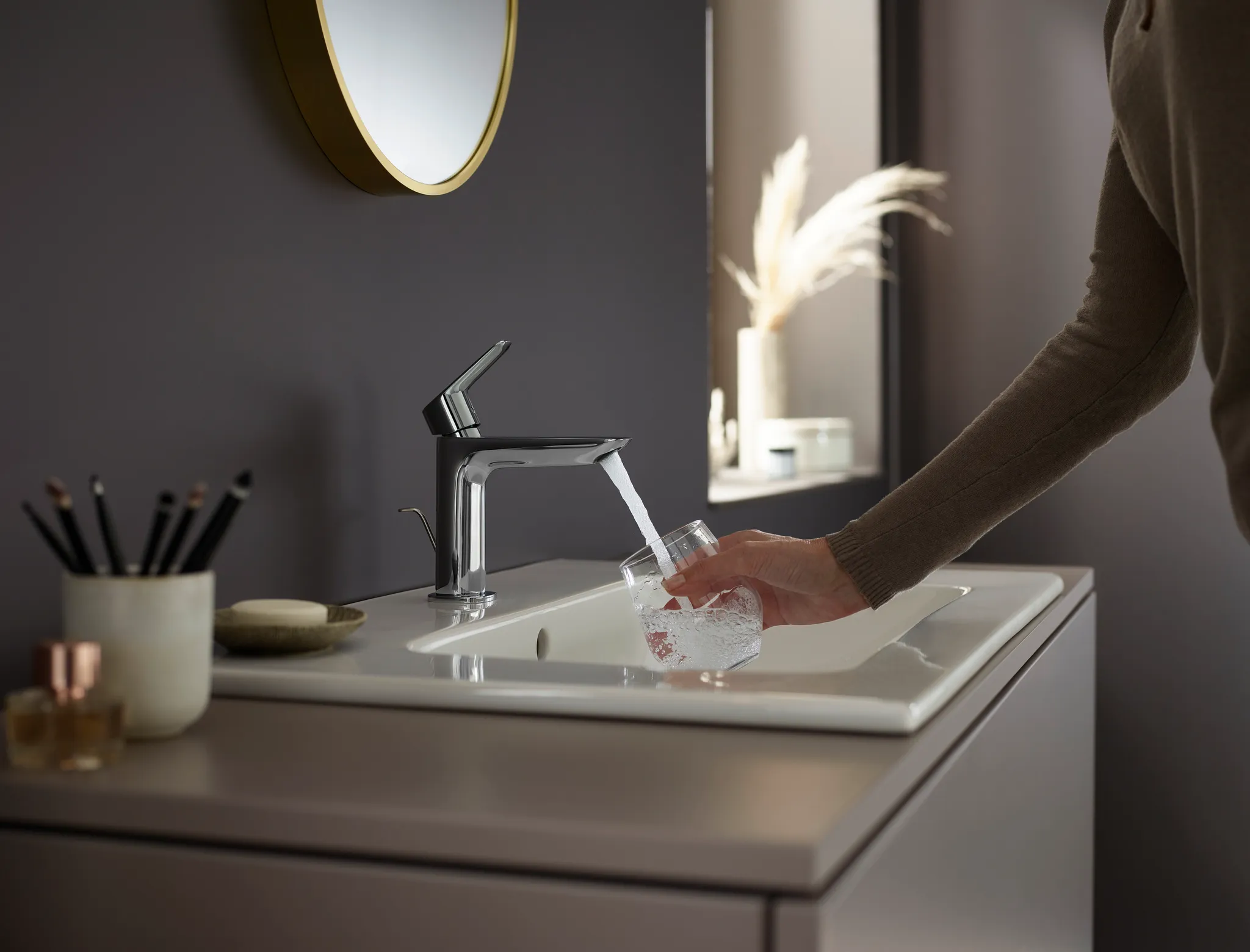 Hansgrohe Logis Einhebel-Waschtischmischer 110 Fine mit Zugstangen-Ablaufgarnitur, Chrom Hansgrohe Logis Einhebel-Waschtischmischer 110 Fine mit Zugstangen-Ablaufgarnitur, Chrom