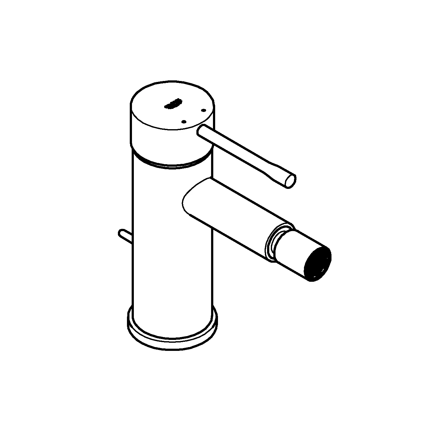 Grohe Essence Einhand-Bidetbatterie, ½, Einlochmontage, Grohe SilkMove 28 mm Keramikkartusche, chrom Grohe Essence Einhand-Bidetbatterie, ½, Einlochmontage, Grohe SilkMove 28 mm Keramikkartusche, chrom