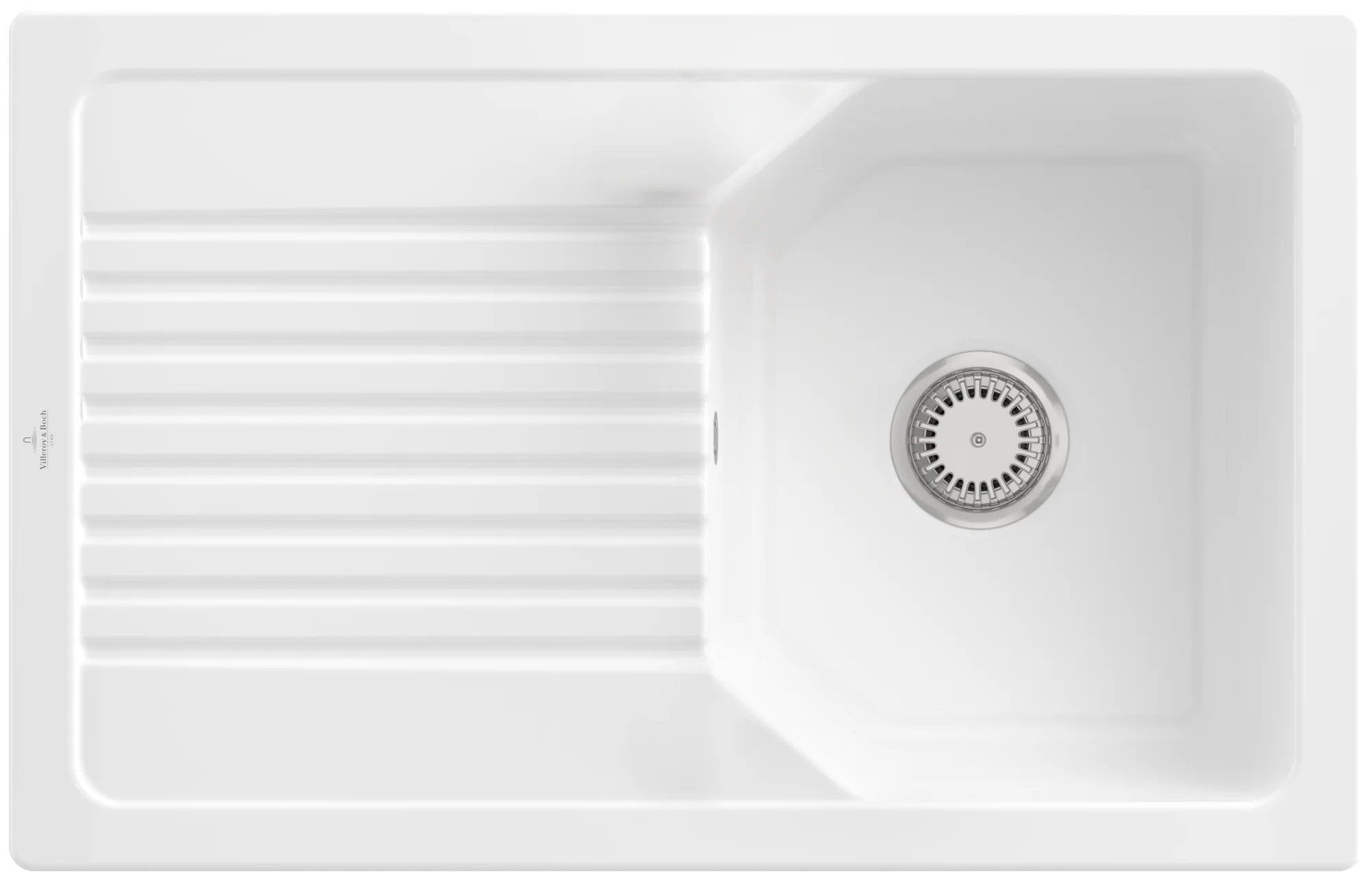 Villeroy & Boch Linara 45 Einbauspüle, Weiß Alpin CeramicPlus, 800 x 510 mm