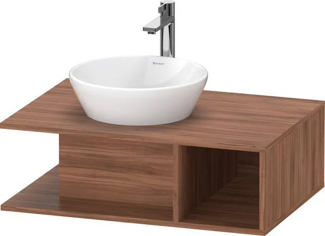 Duravit Waschtischunterschrank wandhängend „D-Neo“ 80 × 26 × 55 cm Nussbaum Natur