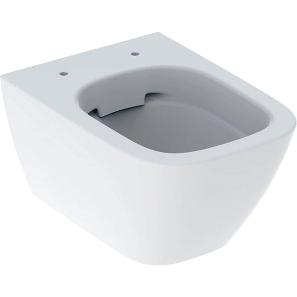 Wand-Tiefspül-WC mit verkürzter Ausladung „Smyle Square“ geschlossene Form 35 × 33 × 49 cm ohne Spülrand