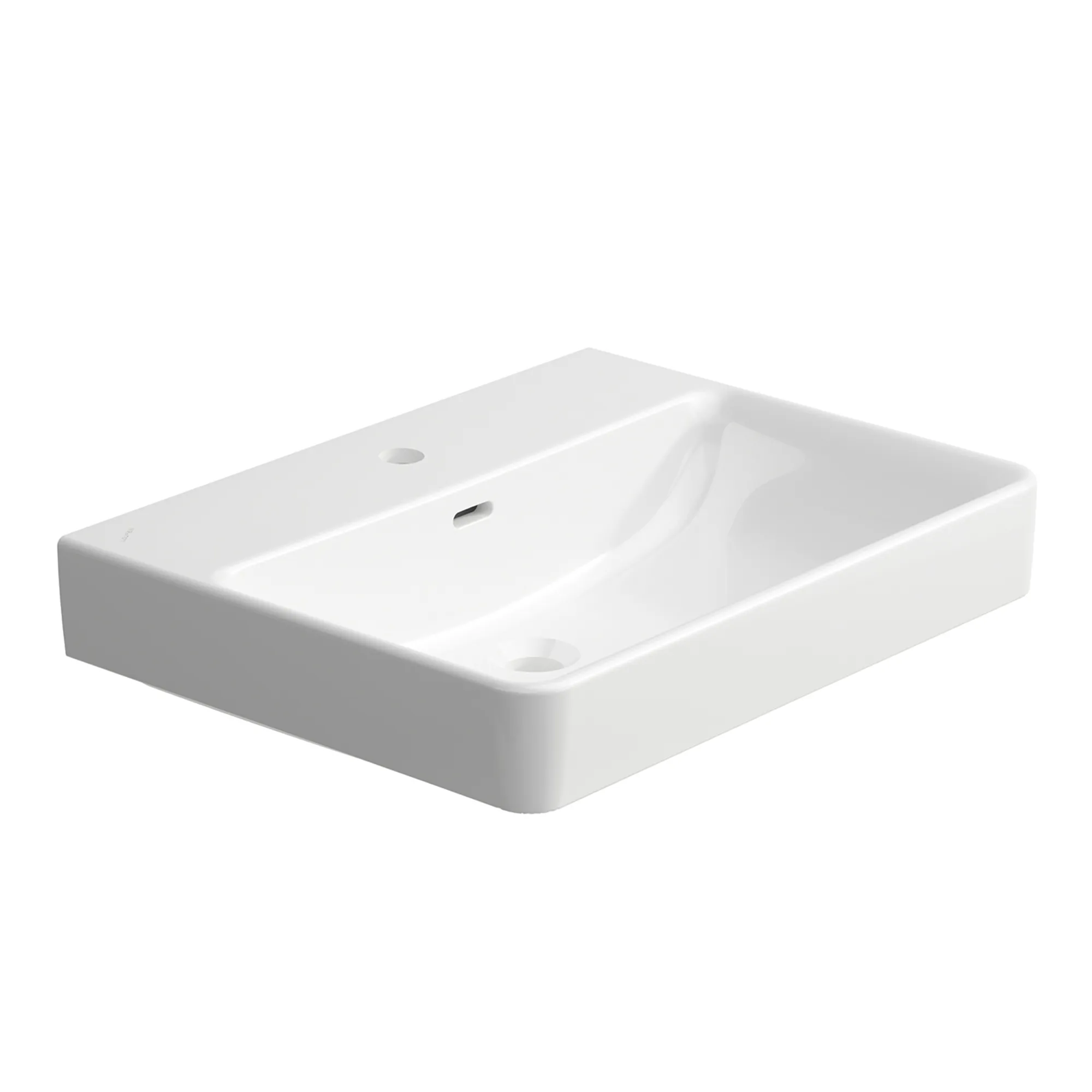 Waschtisch PRO S 465x600x175 1 Hahnloch mit Überlauf weiß