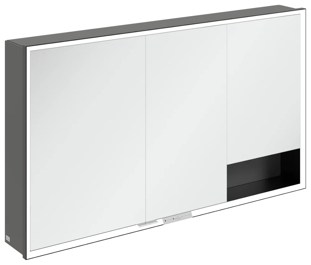 Villeroy & Boch Aufputz-Spiegelschrank My View+ B48113, 1300 x 750 x 168 mm, Graphite