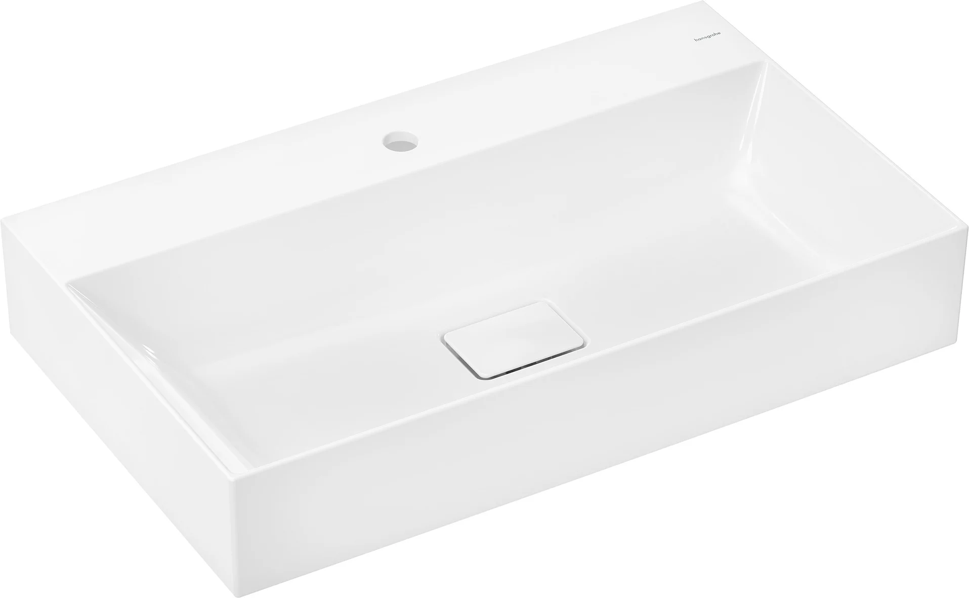 Hansgrohe Xevolos E Waschtisch, Keramik, 800x480 mm, glänzend, wandhängend, mit Hahnloch, ohne Überlauf