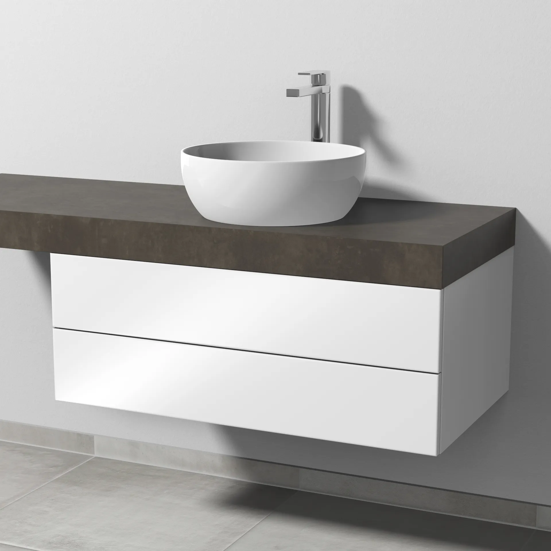 Sanipa Waschtischunterschrank „2morrow“ 900 × 340 × 520 mm in Weiß (glanz)