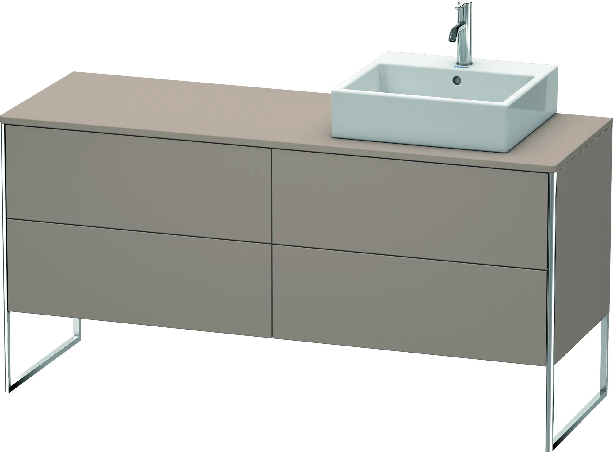 Duravit Waschtischunterschrank bodenstehend „XSquare“ 160 × 77,8 × 54,8 cm Basalt Matt Duravit Waschtischunterschrank bodenstehend „XSquare“ 160 × 77,8 × 54,8 cm Basalt Matt