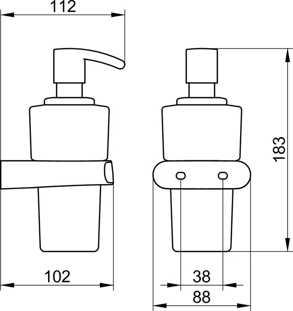 Elegance 11653019000 Schaumseifenspender mit Halter und Pumpe verchromt