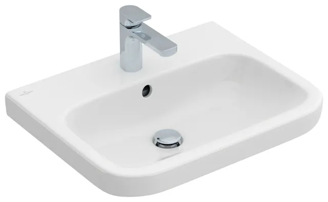 Villeroy & Boch Waschbecken geschliffen „Architectura“ 600 × 470 × 180 mm, ohne Hahnlochbohrung, mit Hahnlochbank, Hahnlochposition mittig