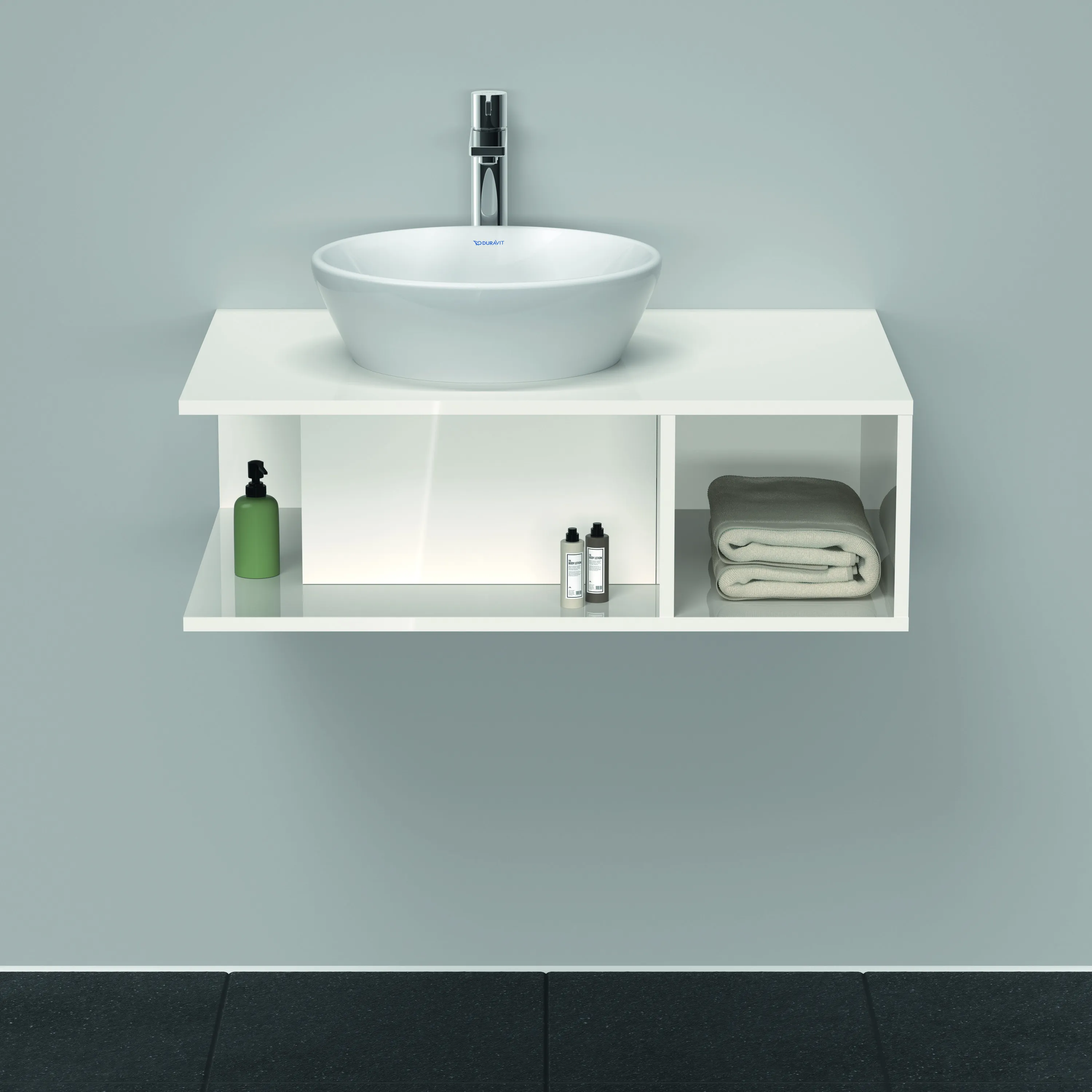 Duravit Waschtischunterschrank wandhängend „D-Neo“ 80 × 26 × 55 cm Weiß Hochglanz Duravit Waschtischunterschrank wandhängend „D-Neo“ 80 × 26 × 55 cm Weiß Hochglanz