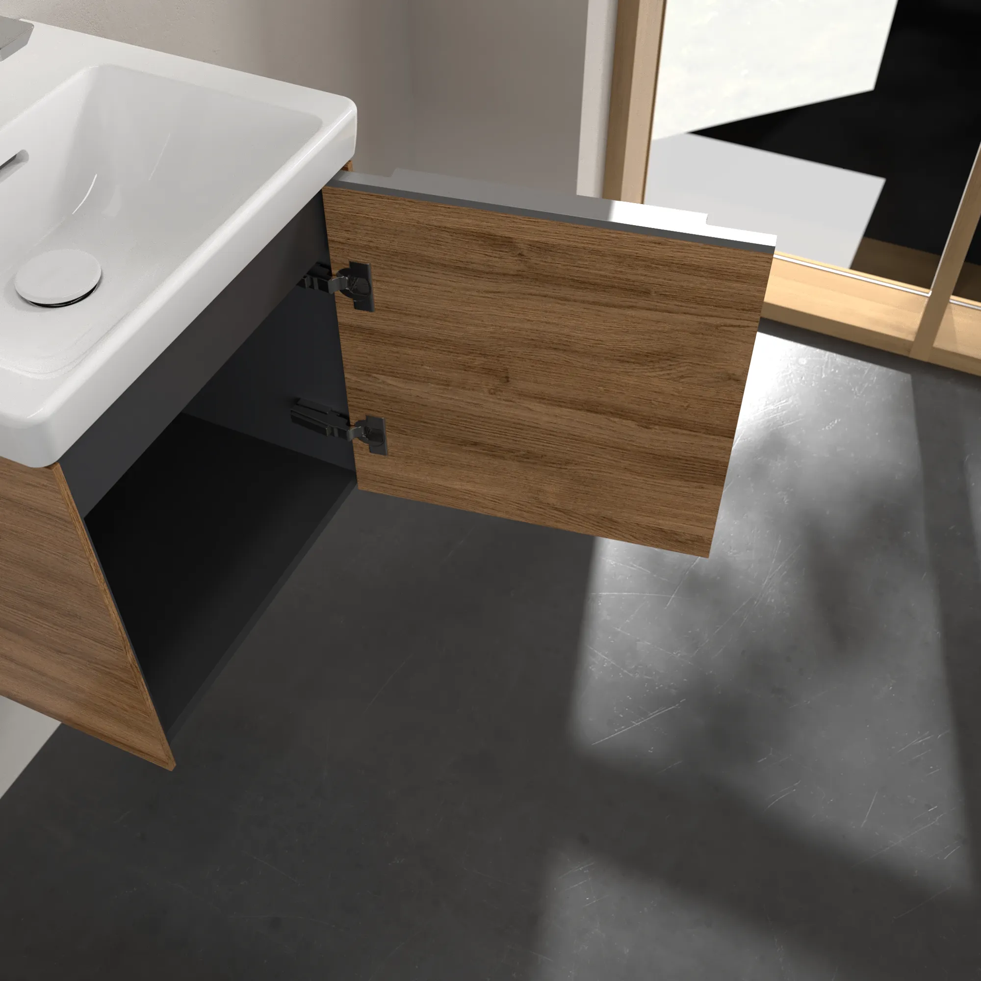 Villeroy & Boch Subway 3.0 Waschbeckenunterschrank C58200, 423 x 429 x 377,5 mm, Kansas Oak