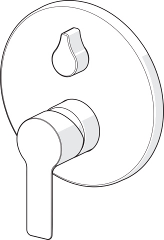 HA Einhebelmischer Fertigmontageset für Wanne/Brause HANSALIGNA 8385 Rosette rund mit Sicherungseinrichtung Chrom