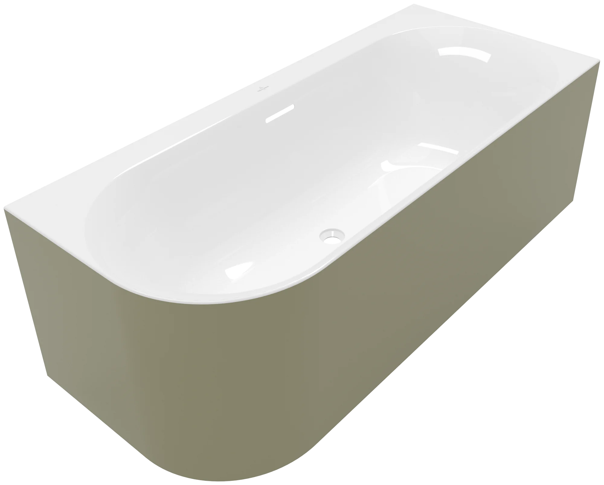 Villeroy & Boch Vorwand-Badewanne Loop & Friends OVAL UBA180LOF9CRBCV, 1800 x 800 x 600 mm, Colour On Demand, 01 Weiß Alpin