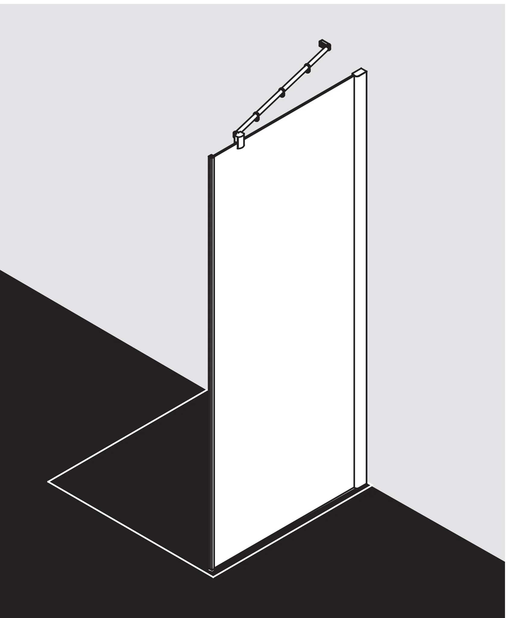 Kermi Seitenwand für Ecke „PASA XP“ Glas SR Opaco, Profile Silber Hochglanz, BV: 870 - 900 mm GAK: 855 - 885 mm WE: 880 - 910 mm H: 1850 mm Kermi Seitenwand für Ecke „PASA XP“ Glas SR Opaco, Profile Silber Hochglanz, BV: 870 - 900 mm GAK: 855 - 885 mm WE: 880 - 910 mm H: 1850 mm