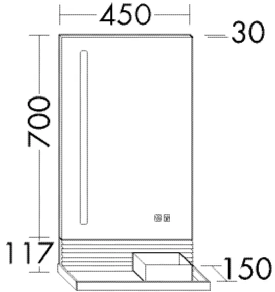 burgbad Spiegel „Fiumo“ 450 × 817 mm