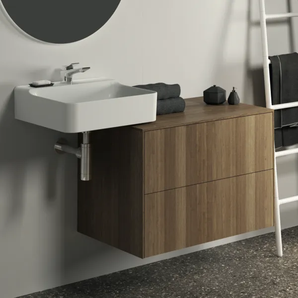Ideal Standard Waschtischunterschrank „Conca“ 80,2 × 55 × 50,5 cm Walnuss dunkel Furnier