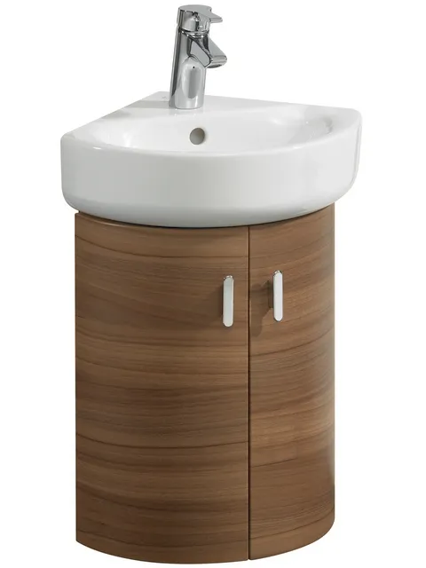 Ideal Standard Connect Eck-Waschtischunterschrank, Hochglanz weiß lackiert, 380 mm Tiefe Ideal Standard Connect Eck-Waschtischunterschrank, Hochglanz weiß lackiert, 380 mm Tiefe
