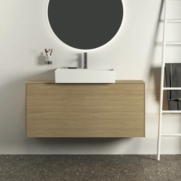 Zahnputzbecher Conca, rund, Brushed Gold Zahnputzbecher Conca, rund, Brushed Gold