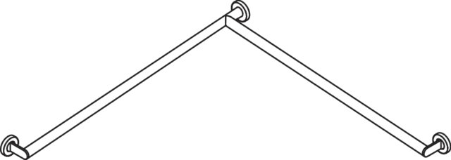 Dusch-, Wannenhandlauf des Systems 900, Edelstahl, PVD, waagerechte Längen 965 mm, D: 32 mm, Ausführung rechts, in Farbe CK (messing glänzend) Dusch-, Wannenhandlauf des Systems 900, Edelstahl, PVD, waagerechte Längen 965 mm, D: 32 mm, Ausführung rechts, in Farbe CK (messing glänzend)