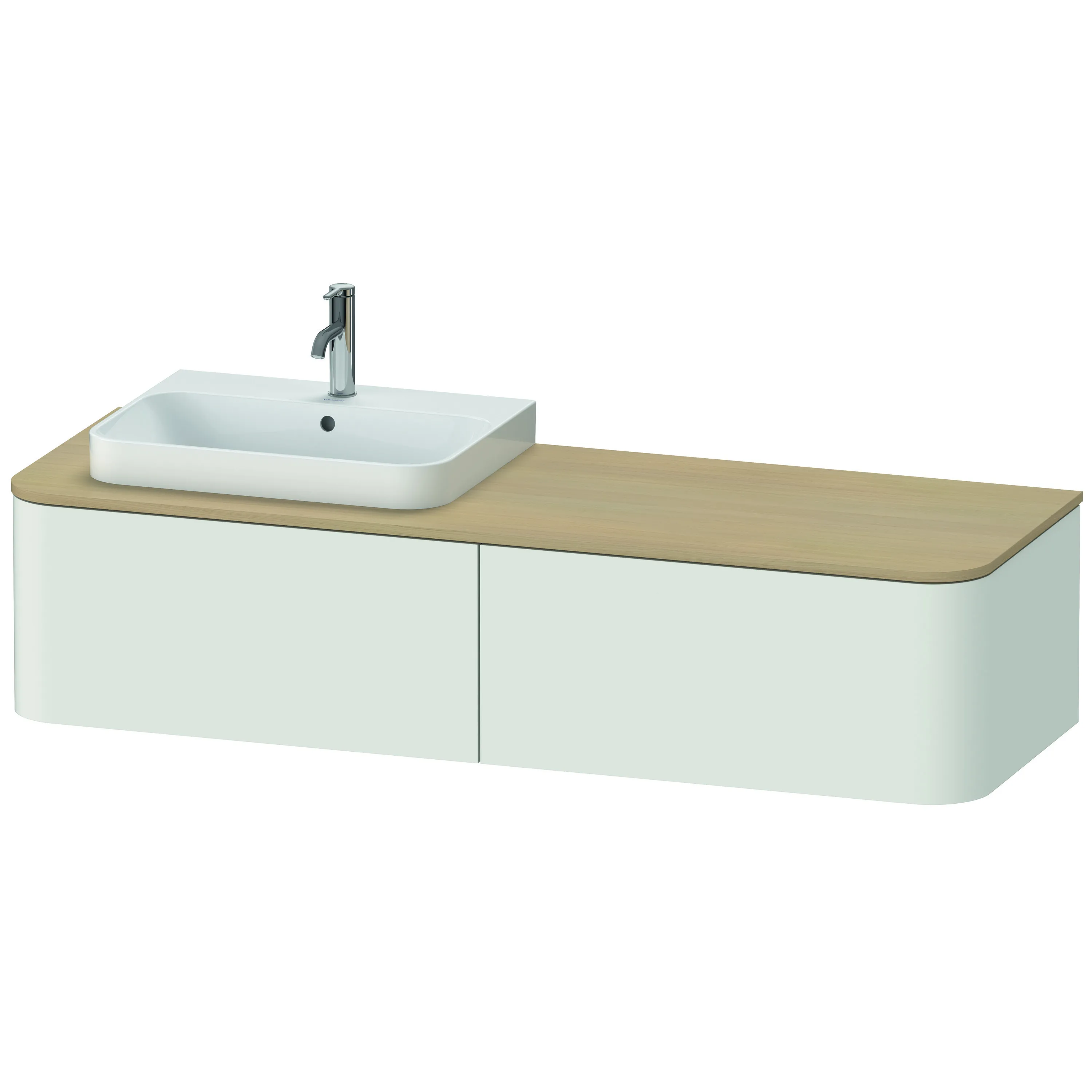 Duravit Waschtischunterschrank wandhängend „Happy D.2 Plus“ Nordic Weiß Seidenmatt Duravit Waschtischunterschrank wandhängend „Happy D.2 Plus“ Nordic Weiß Seidenmatt