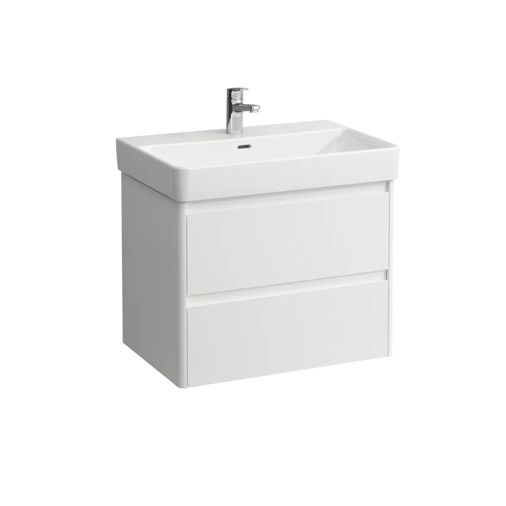 Waschtischunterbau BASE 2.0 für PRO S 446x669x515 2 Schubladen mit Griffmulde für Waschtisch H810967 weiß matt Waschtischunterbau BASE 2.0 für PRO S 446x669x515 2 Schubladen mit Griffmulde für Waschtisch H810967 weiß matt