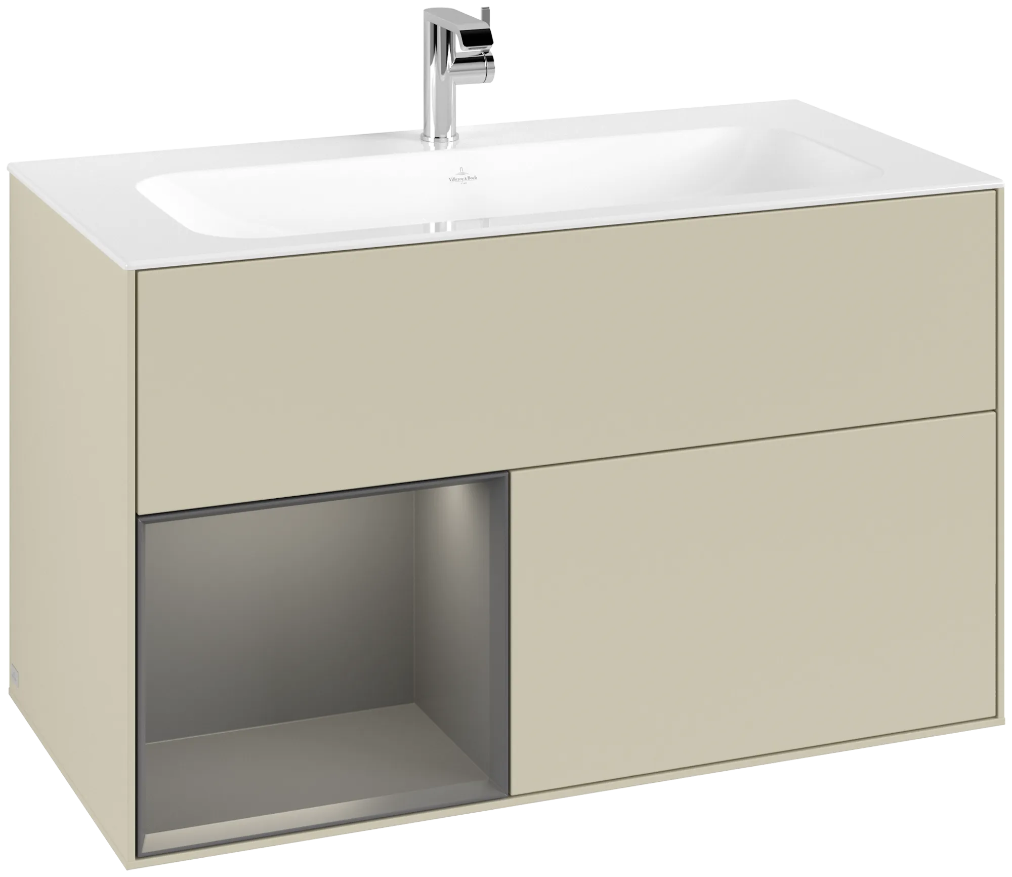 Villeroy & Boch Finion Waschbeckenunterschrank G03, 996x591x498mm, Silk Grey Matt/Lacquer