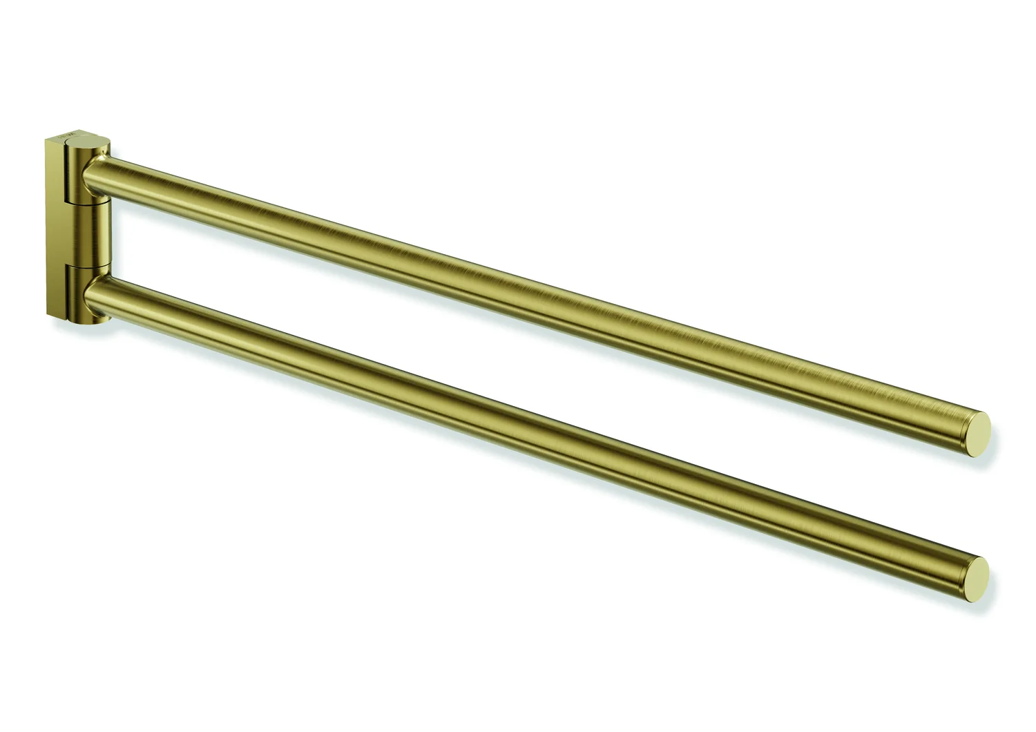 HEWI Handtuchhalter System 162, PVD-beschichtet, gold gebürstet, Länge 446 mm, zweiarmig, inkl. Befestigungsmaterial