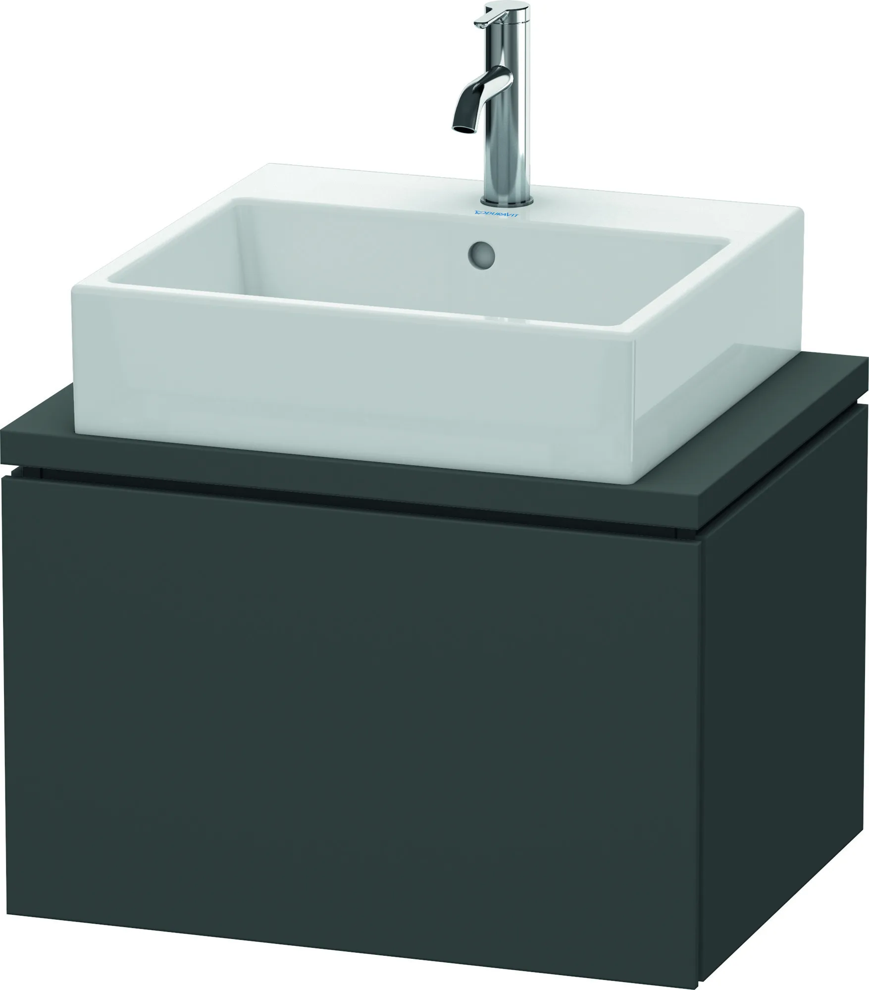 Duravit Waschtischunterschrank wandhängend „L-Cube“ 62 × 40 × 47,7 cm Graphit Matt Duravit Waschtischunterschrank wandhängend „L-Cube“ 62 × 40 × 47,7 cm Graphit Matt