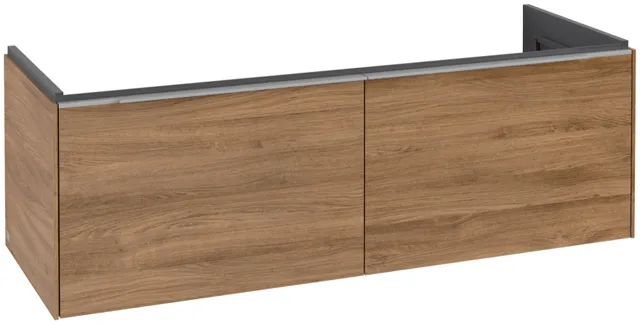 Villeroy & Boch Waschtischunterschrank „Subway 3.0“ für Schrank-Doppelwaschtisch 1272 × 429 × 478 mm Kansas Oak, für links und rechts