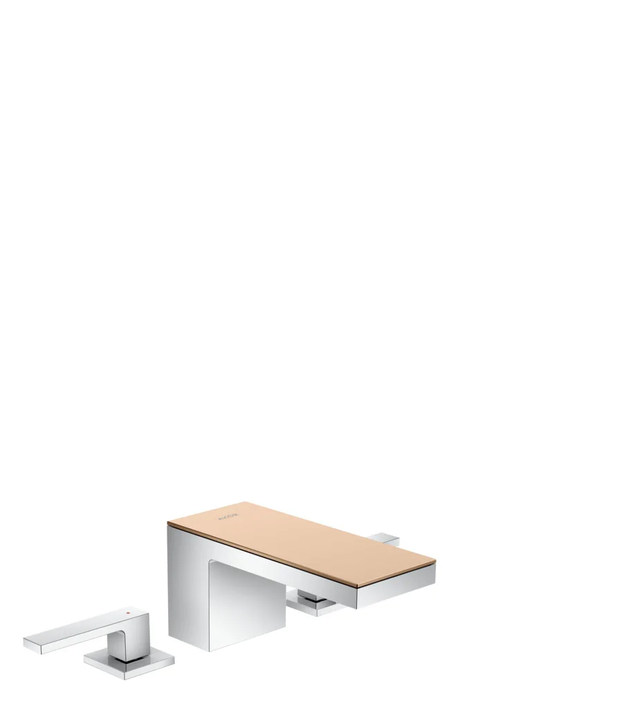Hansgrohe AXOR MyEdition 3-Loch Waschtischarmatur Chrom, Ausladung 151 mm, Auslaufhöhe 70 mm, Hebelgriff, PowderRain Strahlart, max. Durchfluss 5 l/min, DN15 Anschluss