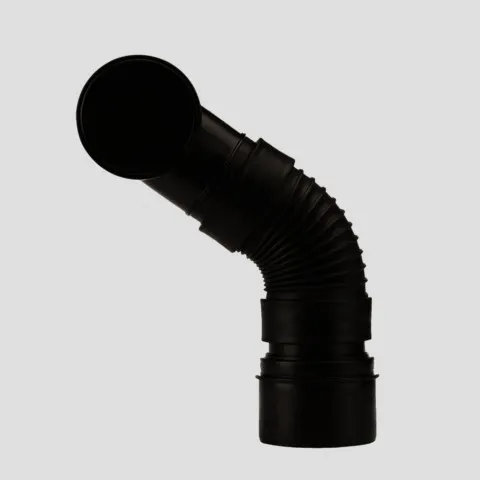 WC-Anschlussrohr DN90/DN100 flexibel, kurz, 3-fach, schwarz WC-Anschlussrohr DN90/DN100 flexibel, kurz, 3-fach, schwarz
