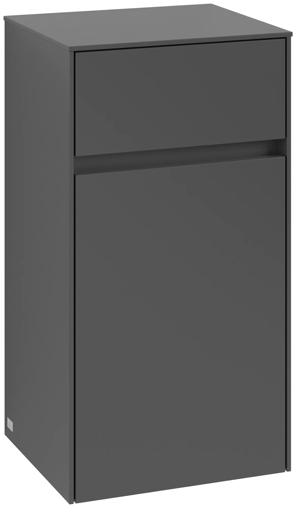 Villeroy & Boch Seitenschrank „Collaro“ 1 Tür, 1 Auszug / Schublade 40,4 × 74,8 × 34,9 cm 1 Tür, Anschlag (Scharnier) links, 1 Auszug / Schublade Villeroy & Boch Seitenschrank „Collaro“ 1 Tür, 1 Auszug / Schublade 40,4 × 74,8 × 34,9 cm 1 Tür, Anschlag (Scharnier) links, 1 Auszug / Schublade