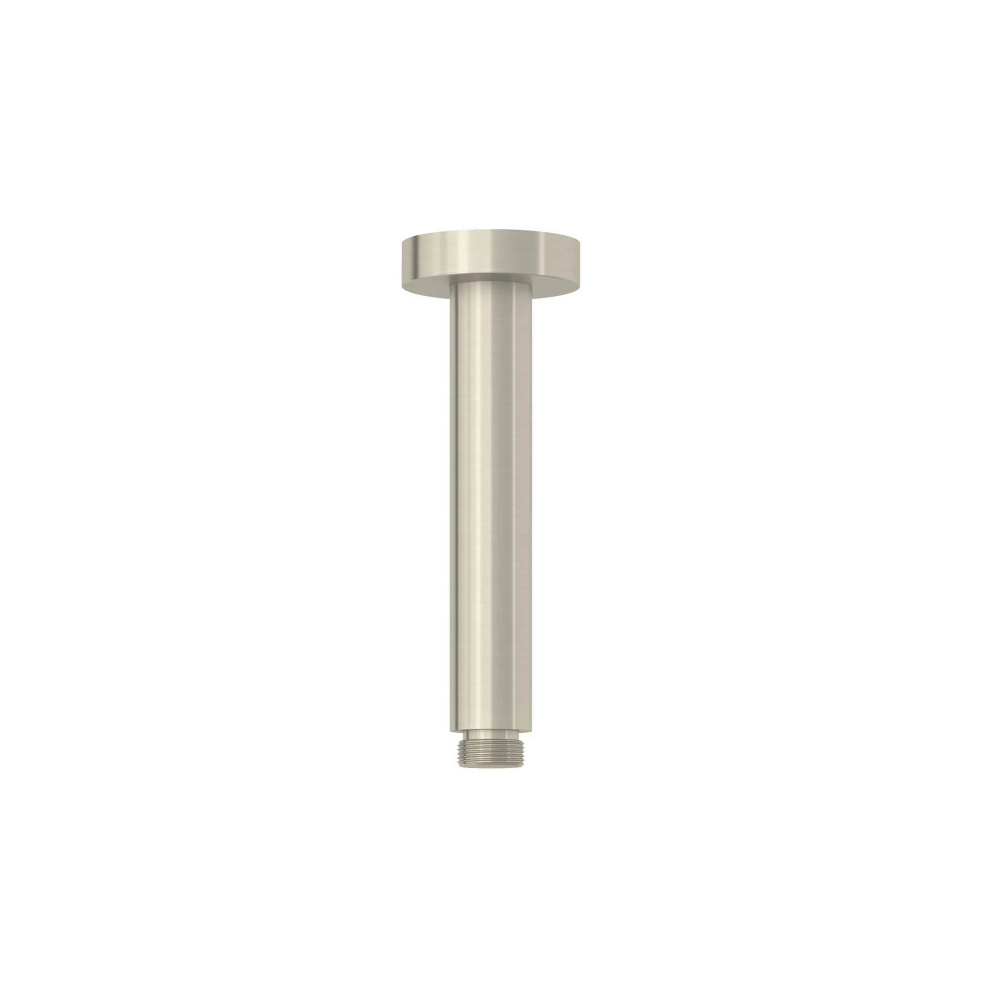 Kludi A-QA Deckenauslass 150 mm, Stainless Brushed Nickel PVD, starrer Brausearm für Tellerkopfbrause, Ausladung 180 mm, Durchmesser Abdeckrosette 55 mm