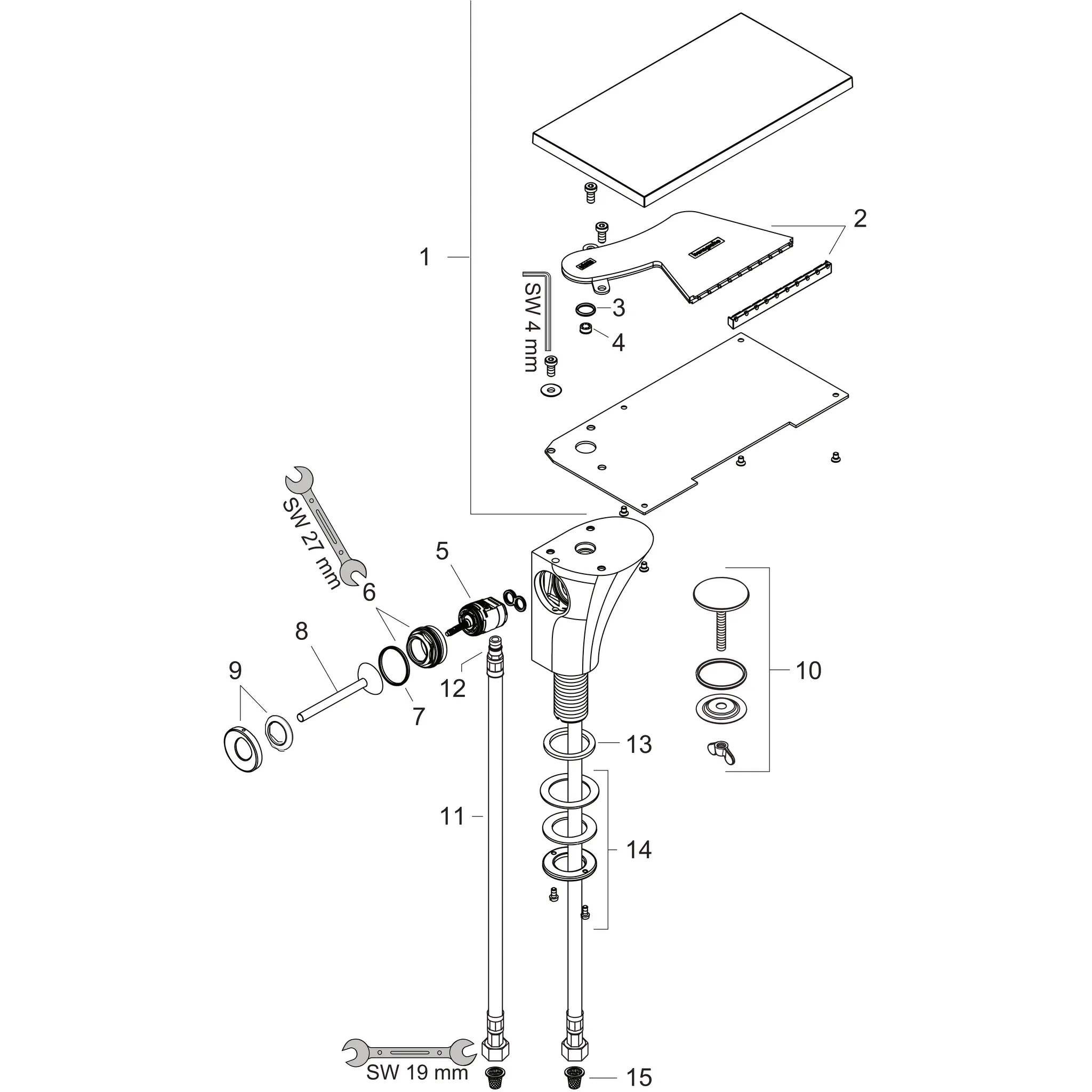 Hansgrohe AXOR Massaud Einhebel-Waschtischmischer 110 mit Ablaufgarnitur, Chrom Hansgrohe AXOR Massaud Einhebel-Waschtischmischer 110 mit Ablaufgarnitur, Chrom