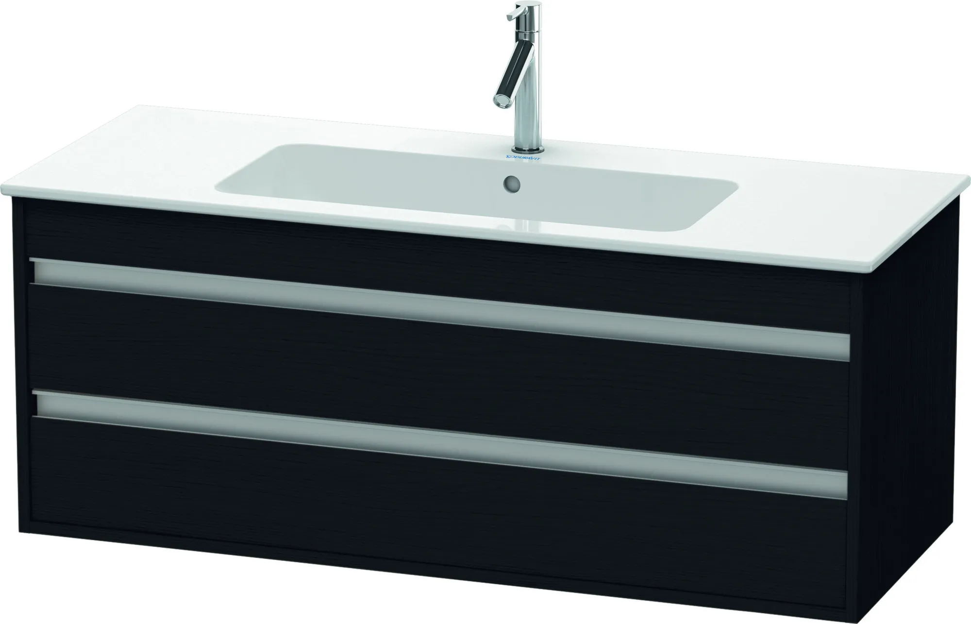 Duravit Waschtischunterschrank wandhängend „Ketho“ 120 × 48 × 47,5 cm Eiche Schwarz