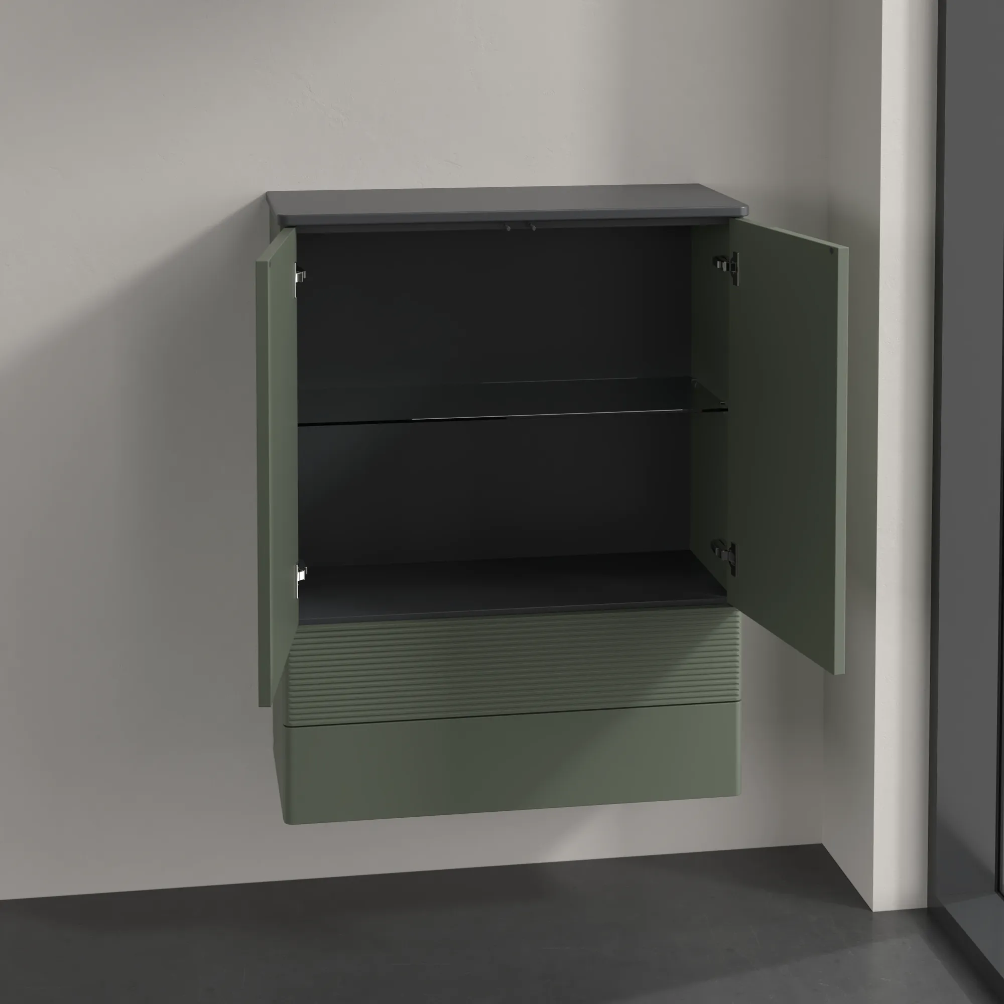 Villeroy & Boch Highboard Antao K47100 - Eckig, Leaf Green Matt Lacquer, 814x356 mm, Höhe 1039 mm