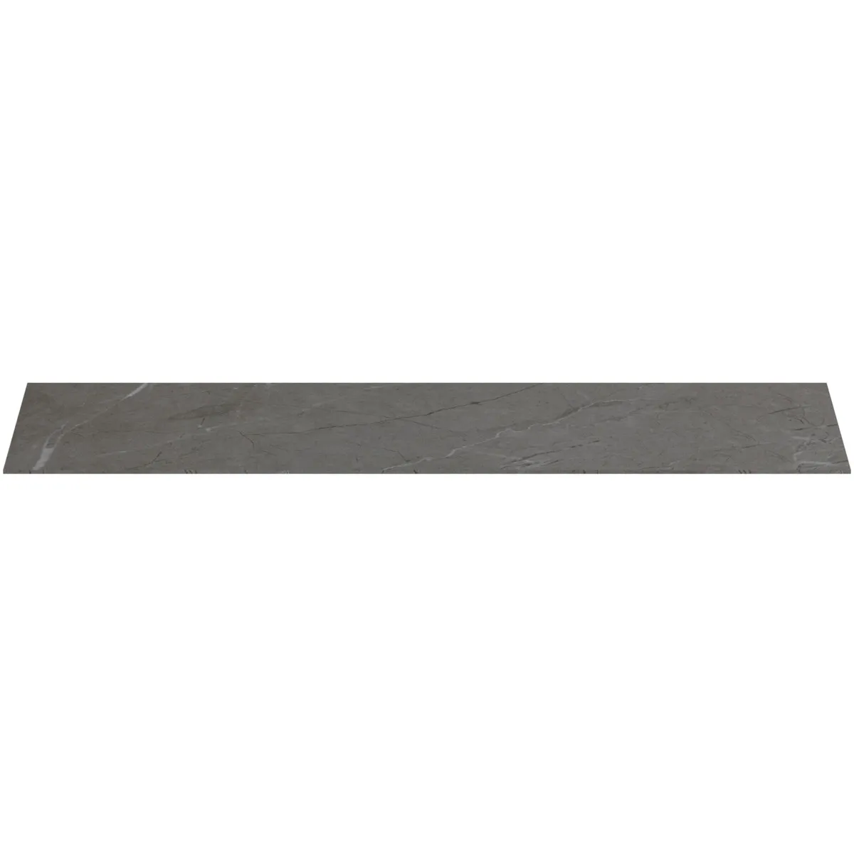 Waschtischplatte Conca, aus Keramik, 1202x373x6mm, Marmor Noir Desir