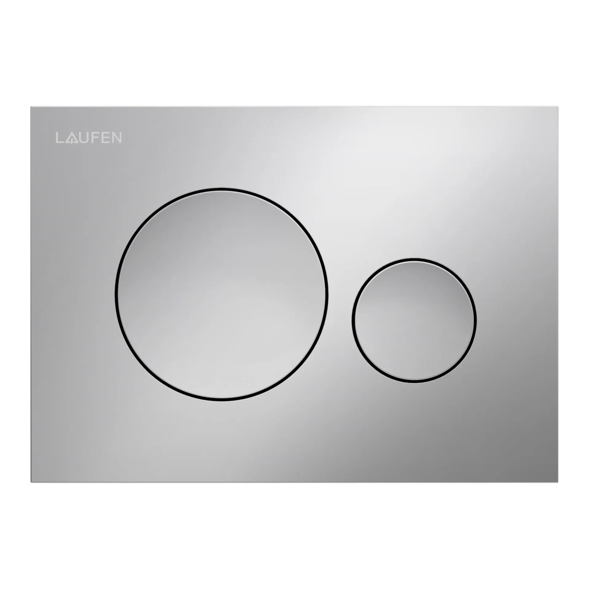 Betätigungsplatte MOON INEO 203x145x6, aus Kunsstoff, für Frontbetätigung oder Betätigung von oben, für Unterputz-Spülkasten mit Dual-Flush 2-Mengen-Spülsystem, auch für flächenbündigen Einbau geeignet, weiß