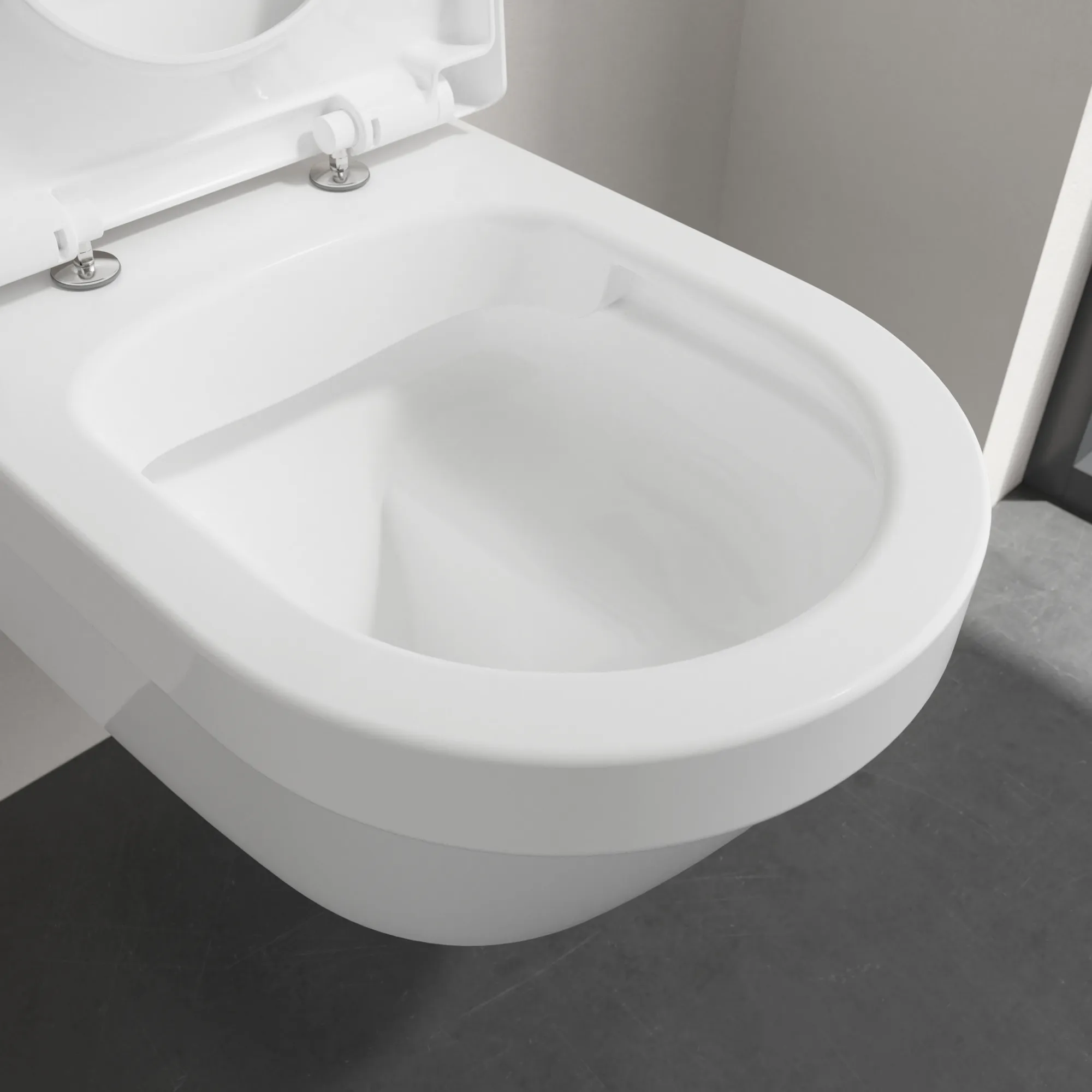 Wand-Tiefspül-WC Combi-Pack DirectFlush „Architectura“ 37 × 30 × 53 cm in Weiß Alpin, ohne Spülrand, Abgang waagerecht Wand-Tiefspül-WC Combi-Pack DirectFlush „Architectura“ 37 × 30 × 53 cm in Weiß Alpin, ohne Spülrand, Abgang waagerecht